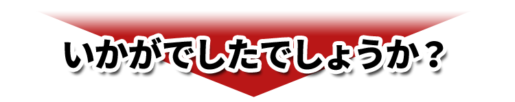 いかがでしたでしょうか？