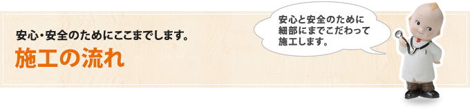 安心・安全のためにここまでします。工事のこだわりポイント